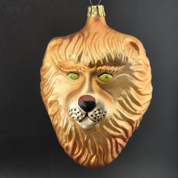 Whitehurst Imports Other - Lion Head Whitehurst Imports Czech Republic Hand Blown Christmas Ornament